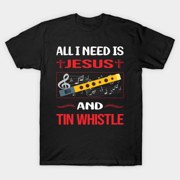 Funny Jesus Tin Whistle Flageolet T-Shirt by Happy Life